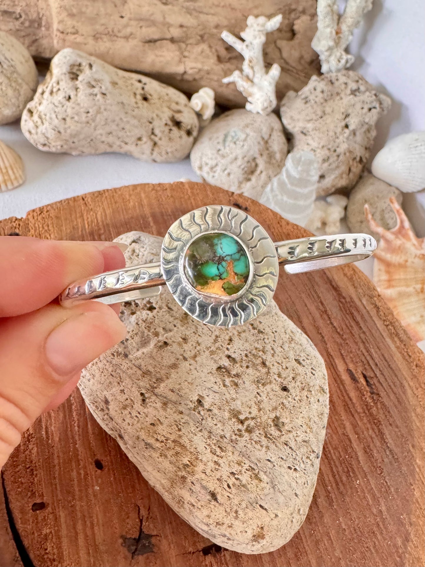 Royston turquoise sterling silver cuff