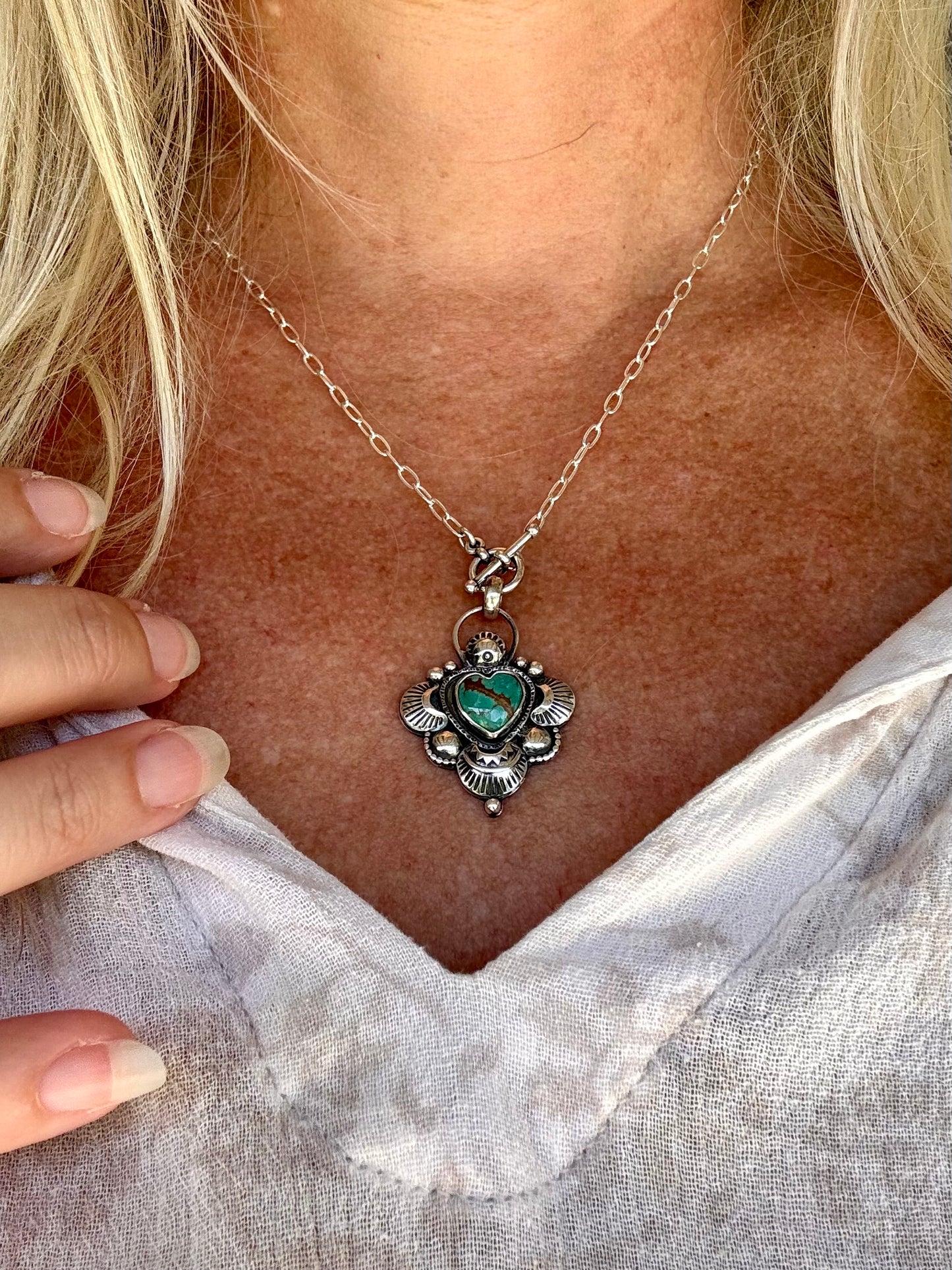 Beautiful Turquoise Heart Necklace