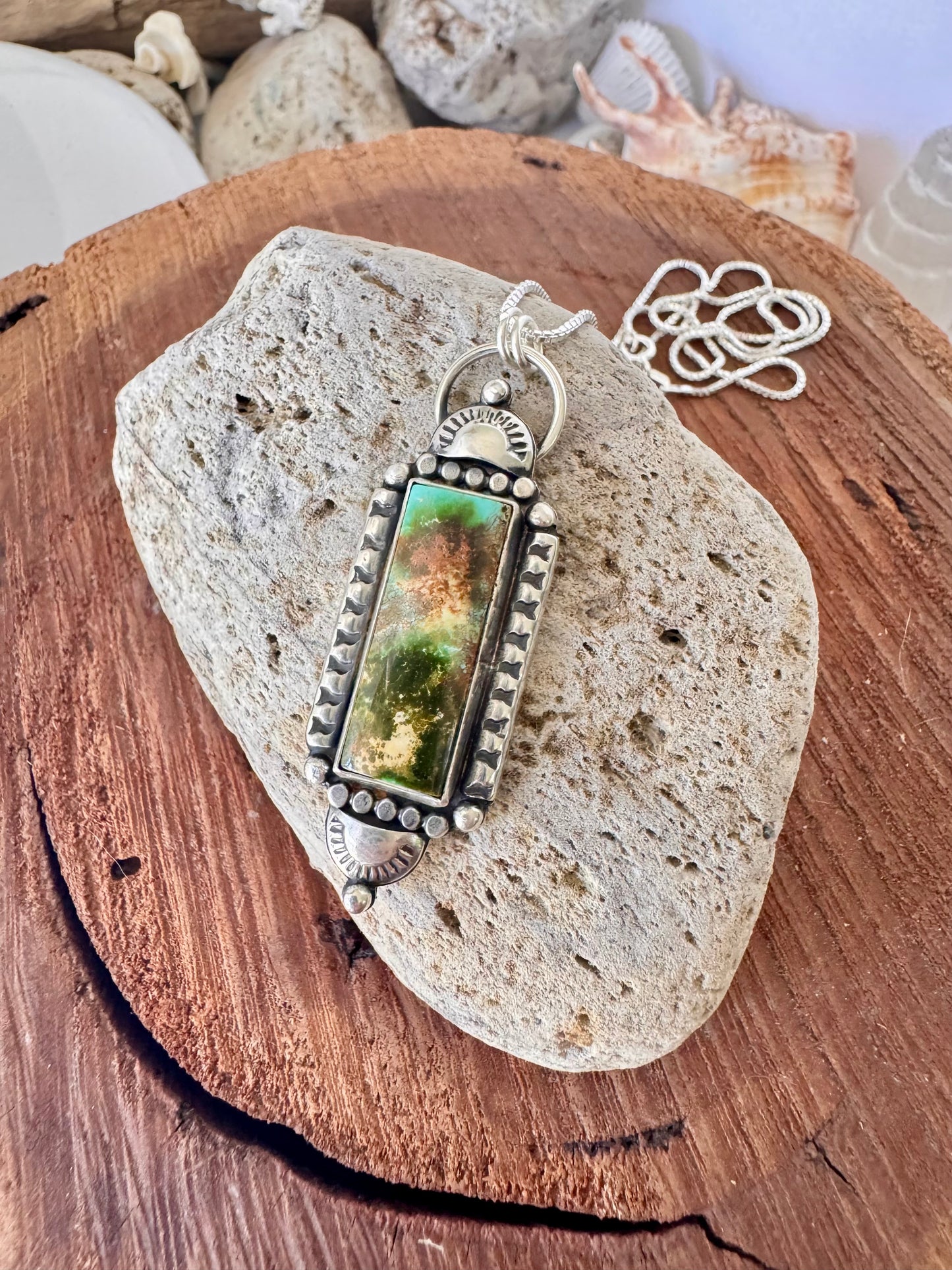 Pilot Mountain Turquoise Column Necklace