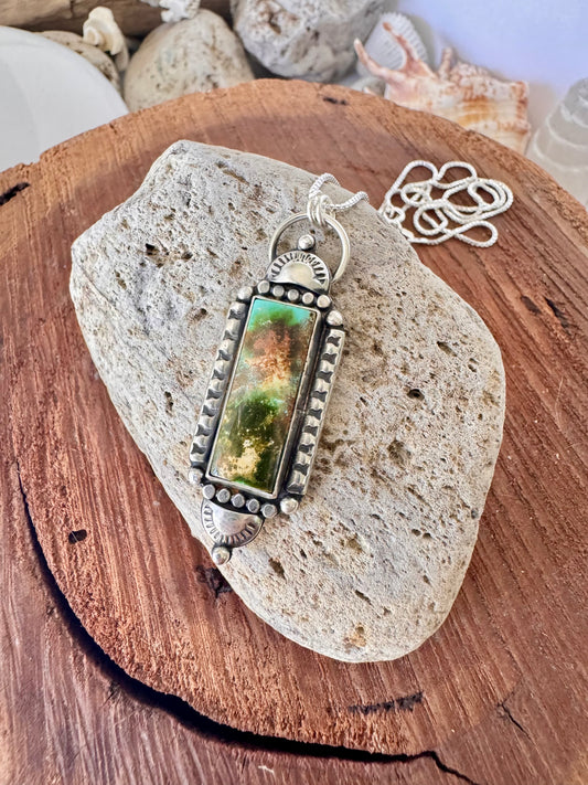 Pilot Mountain Turquoise Column Necklace