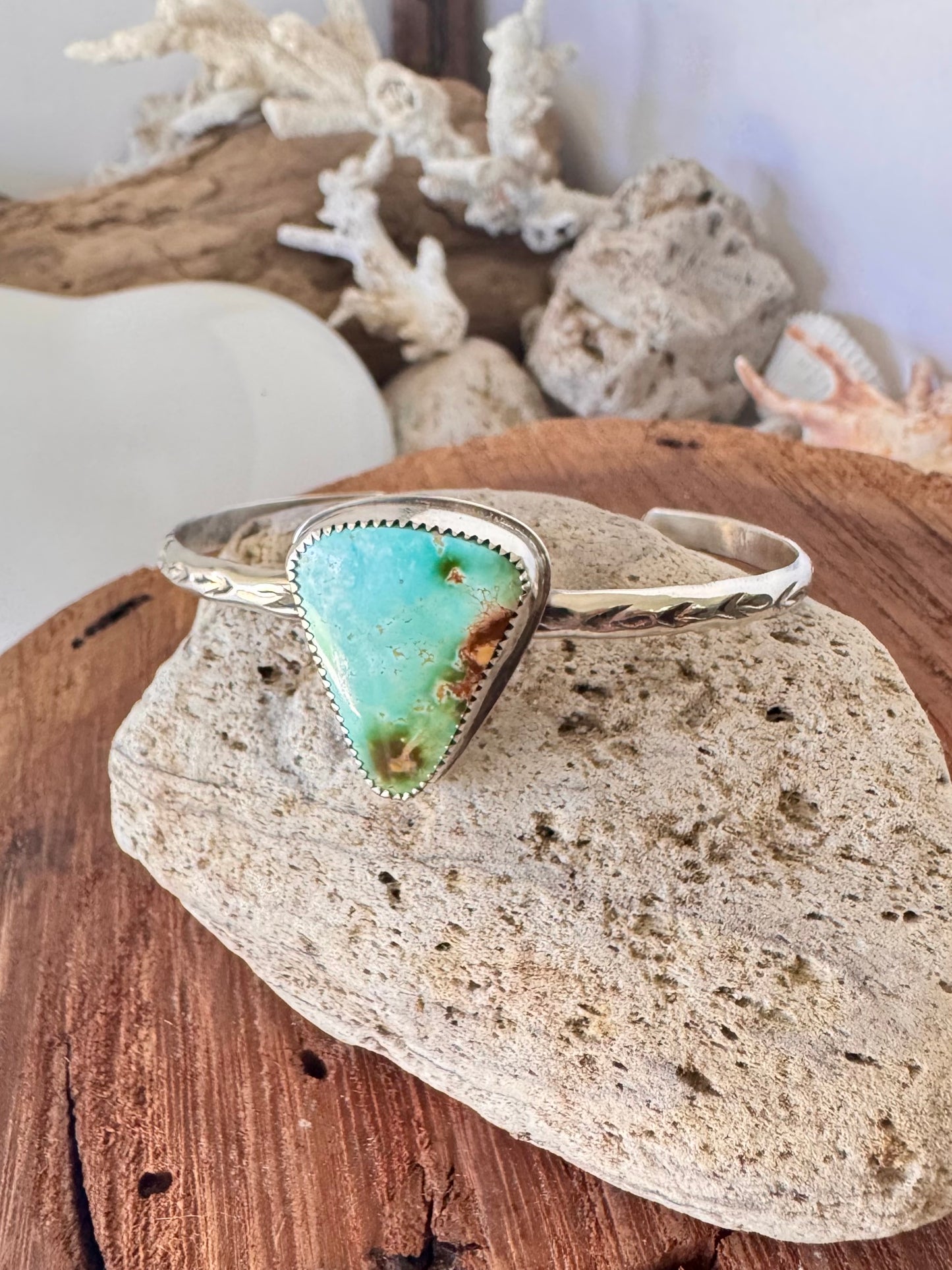 Royston turquoise sterling silver cuff