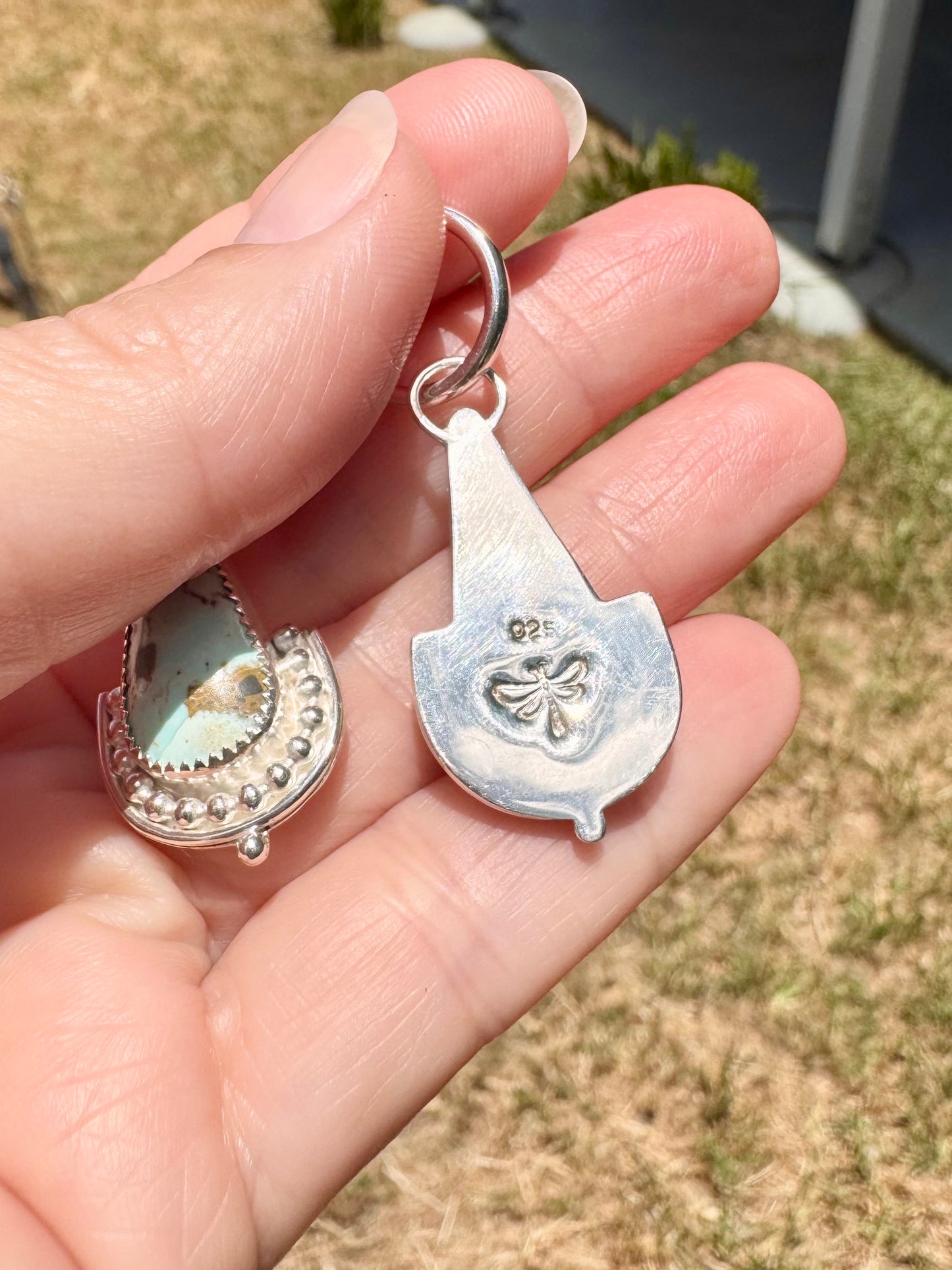 Lone Mountain Turquoise drop earrings