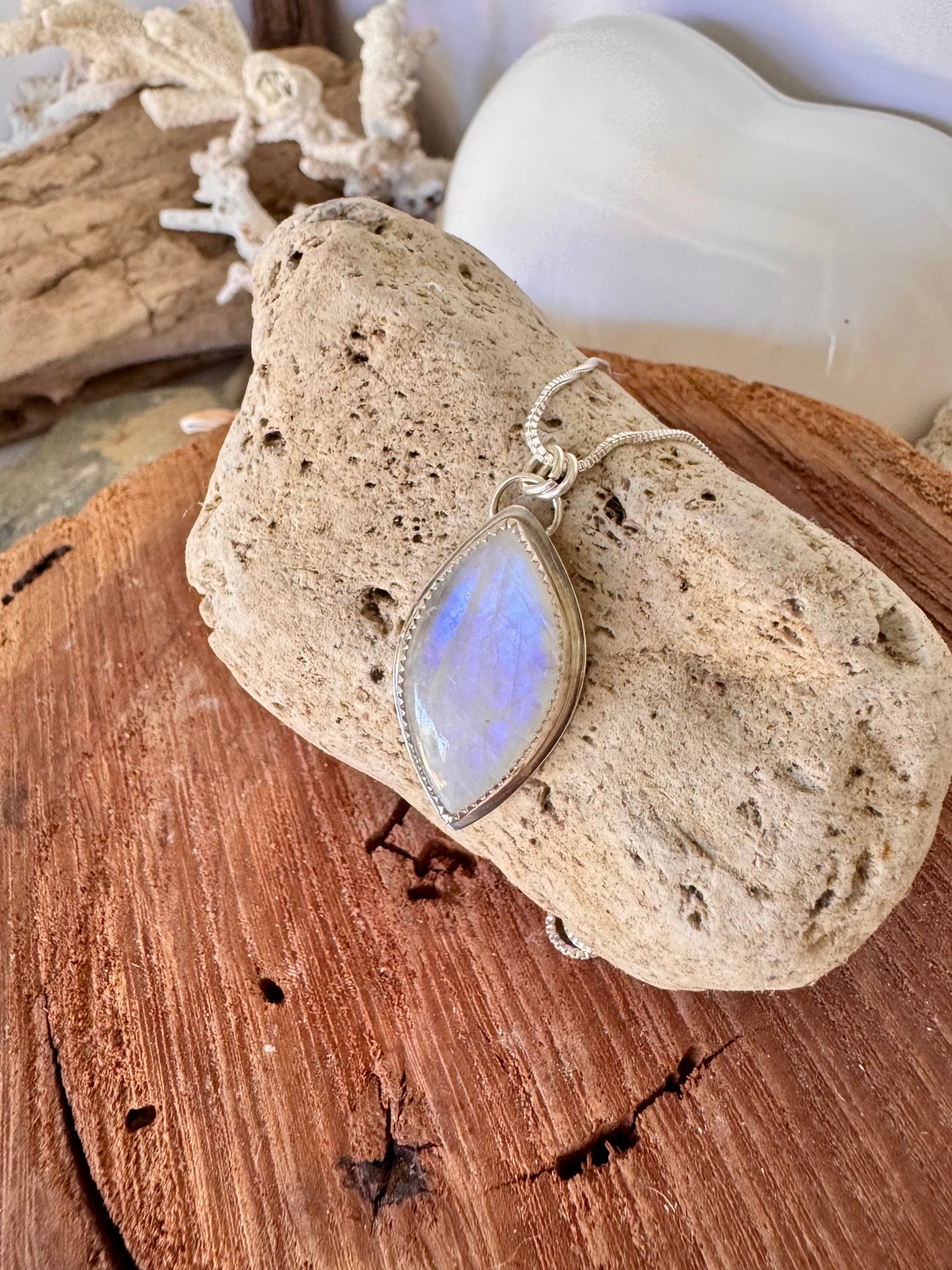 Moonstone Marquis Pendant