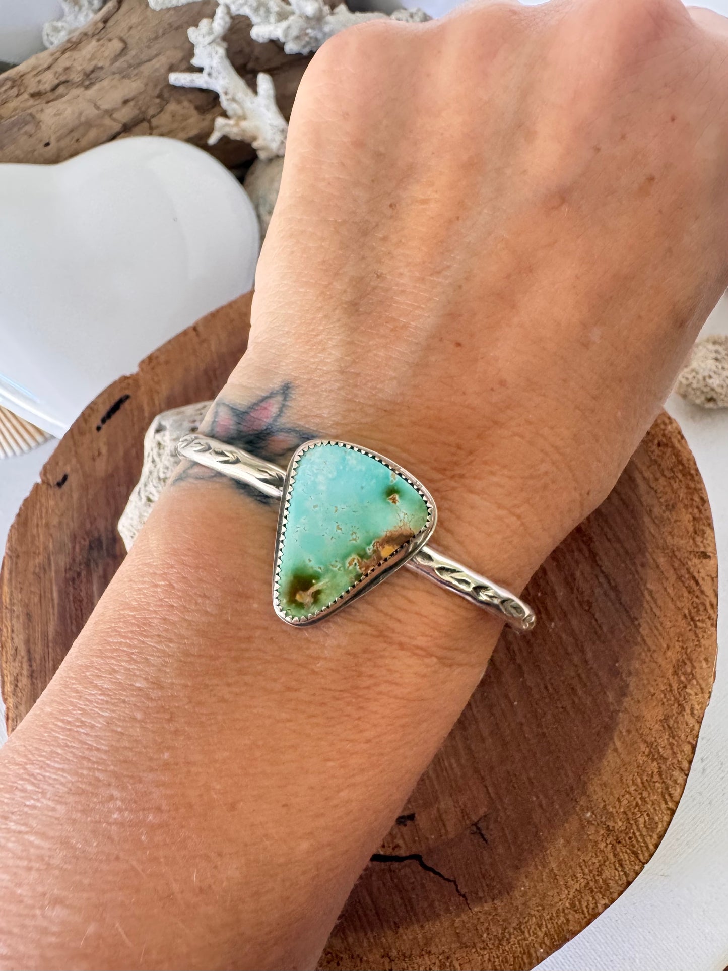 Royston turquoise sterling silver cuff