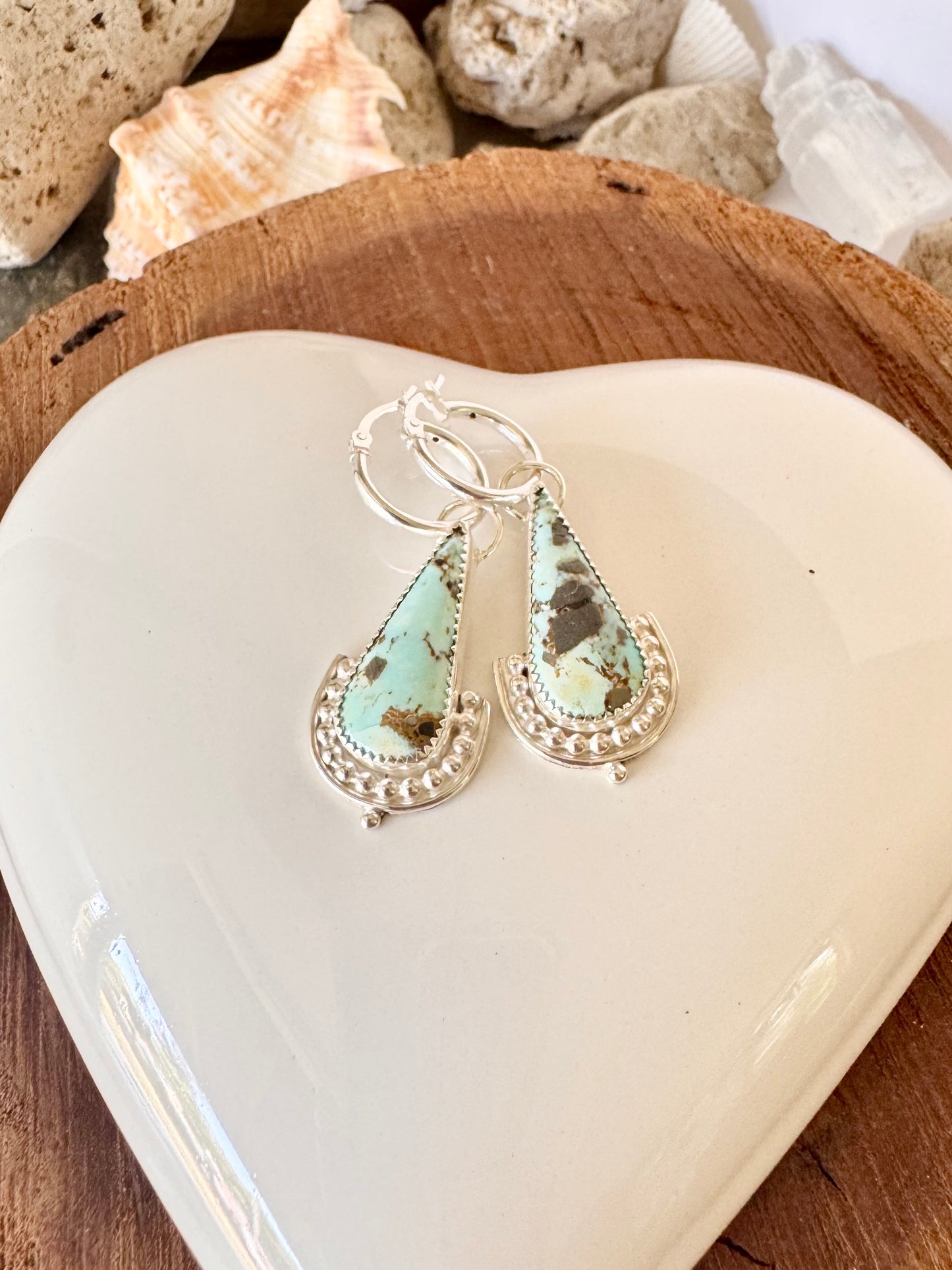 Lone Mountain Turquoise drop earrings