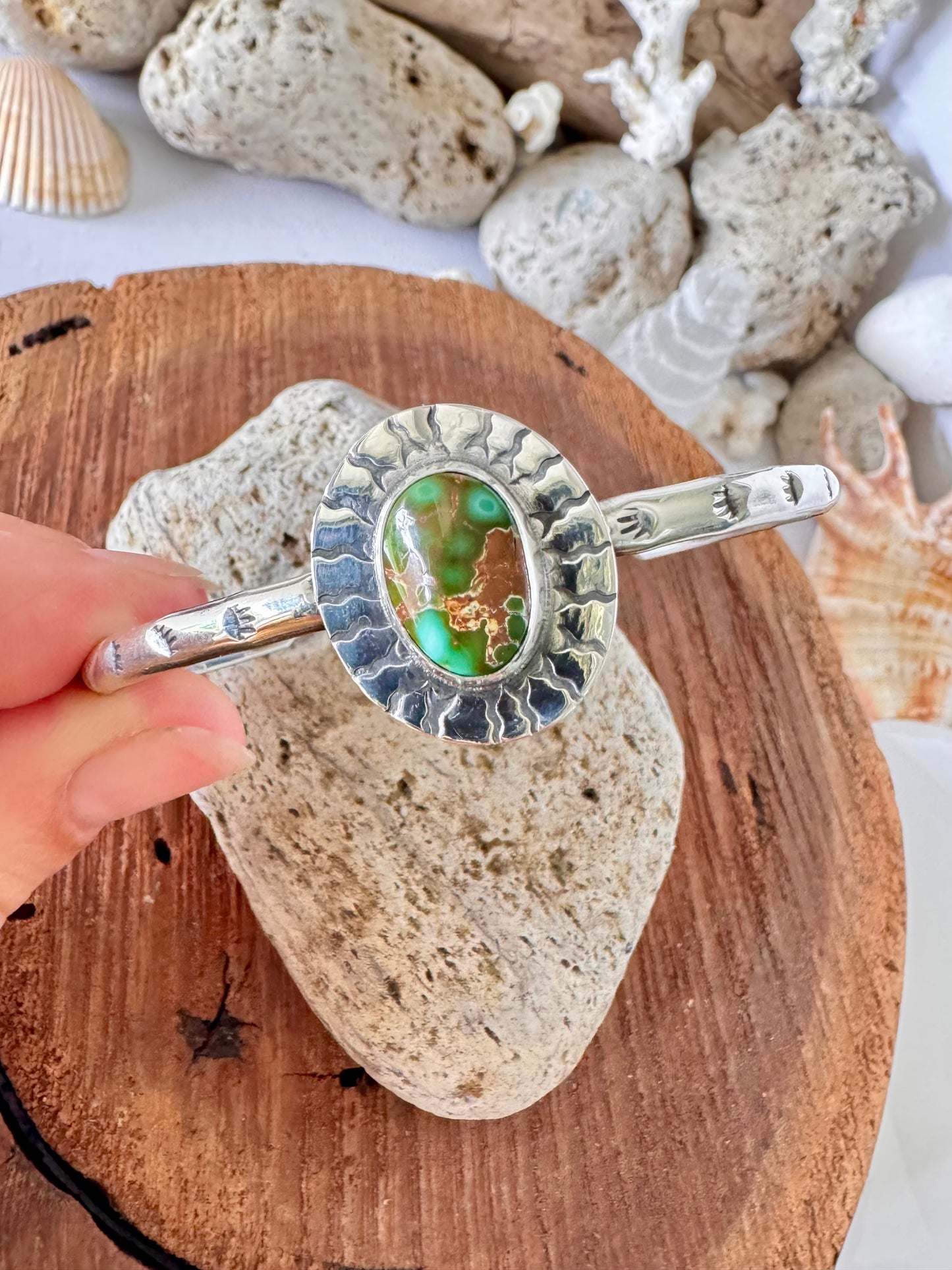 Royston turquoise sterling silver cuff