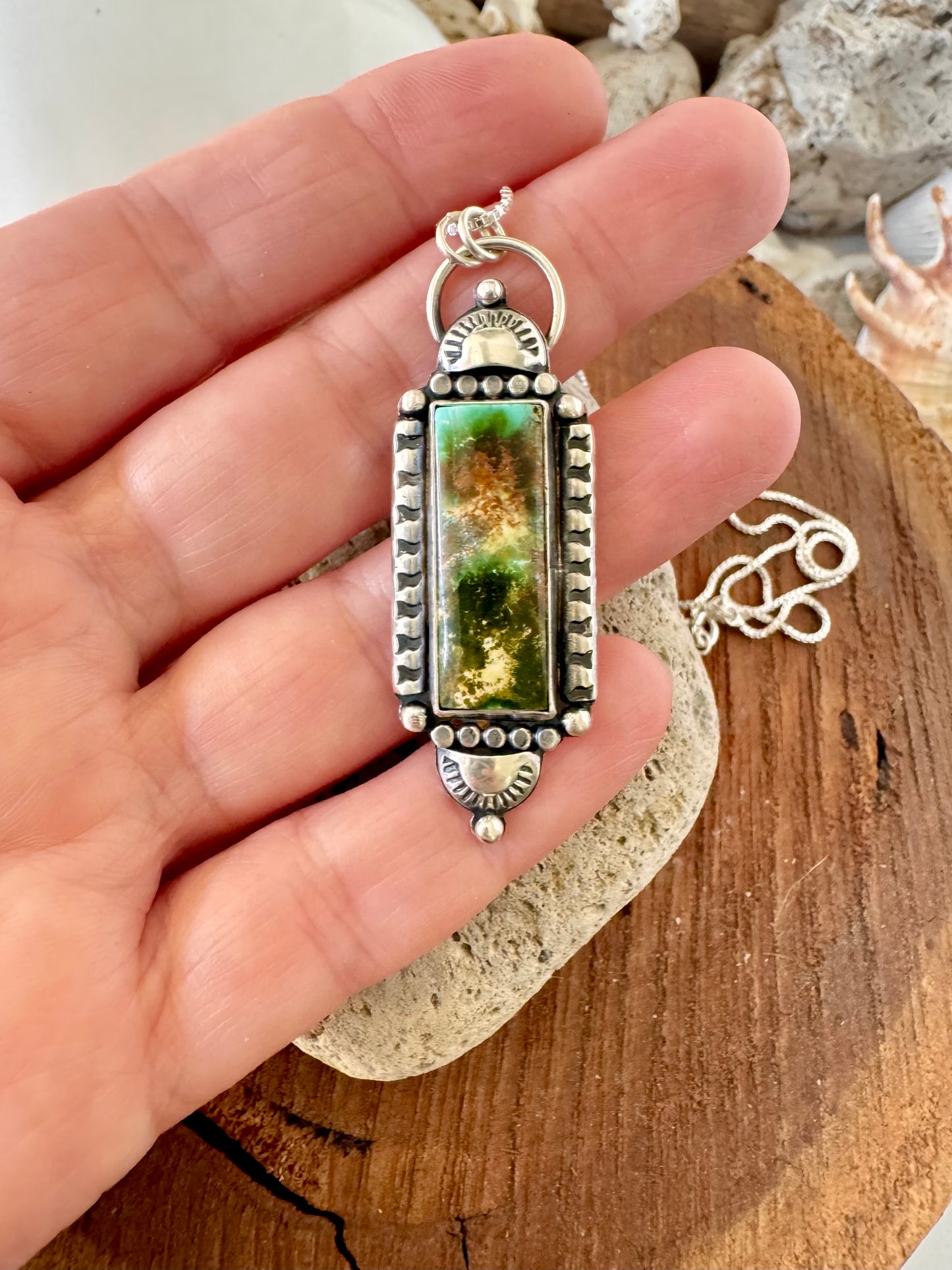 Pilot Mountain Turquoise Column Necklace