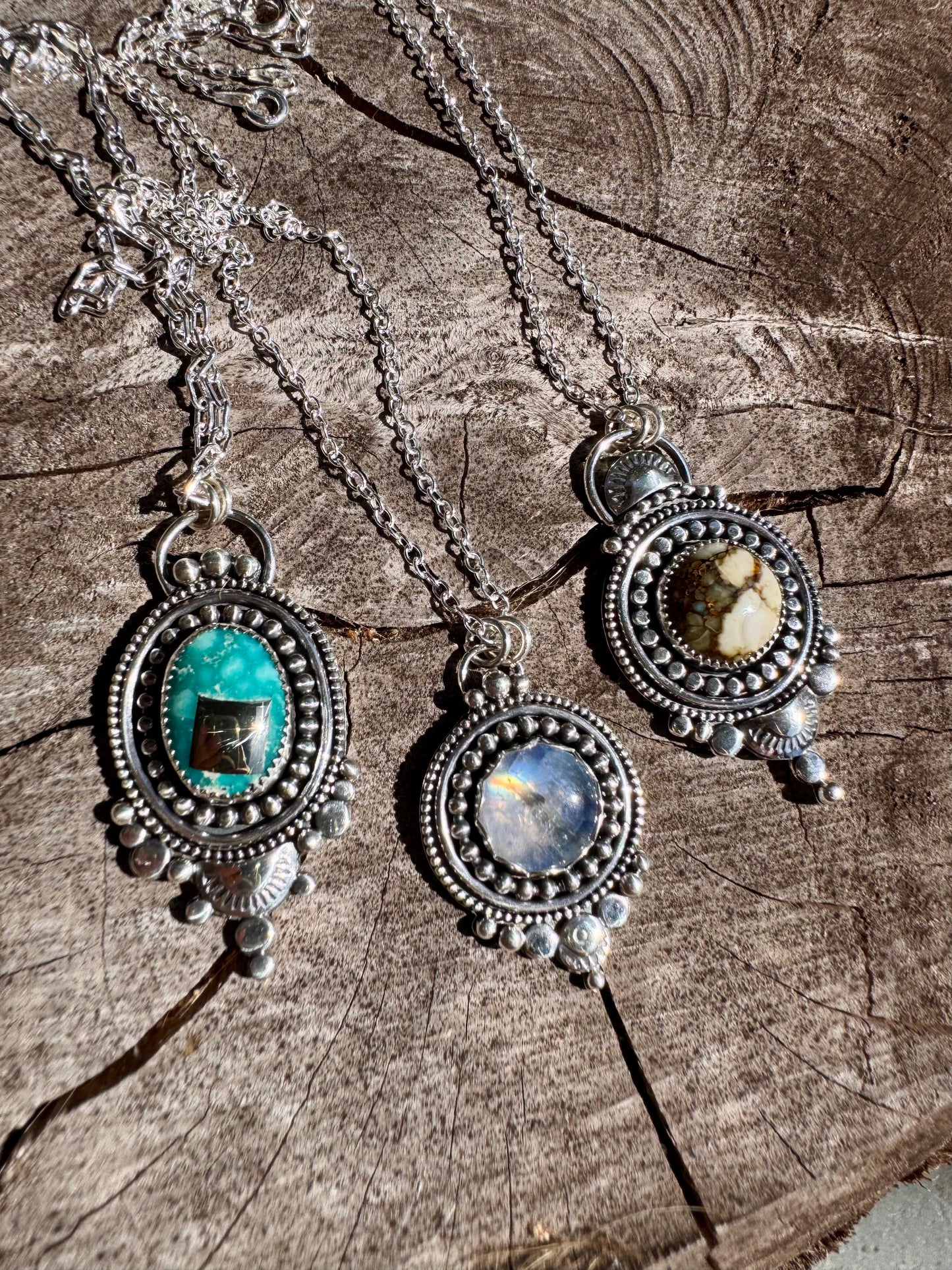 Beautiful Whitewater Turquoise With Pyrite Necklace