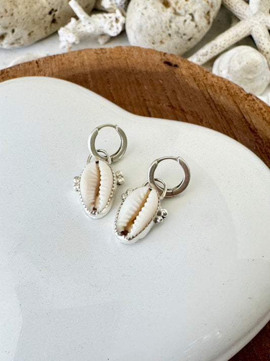 Summer Dreaming - Cowrie Shell Earrings (Made to order)