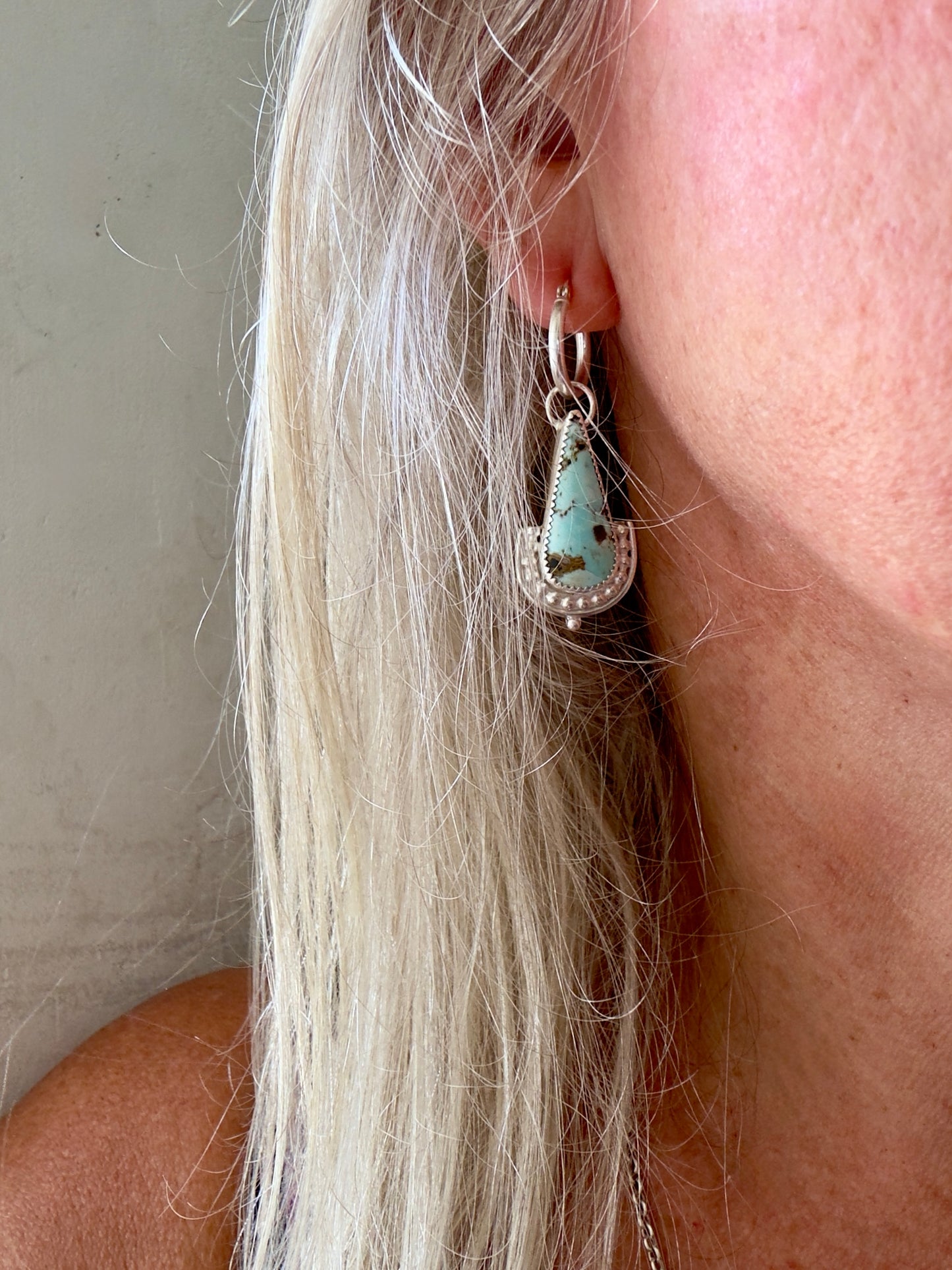 Lone Mountain Turquoise drop earrings