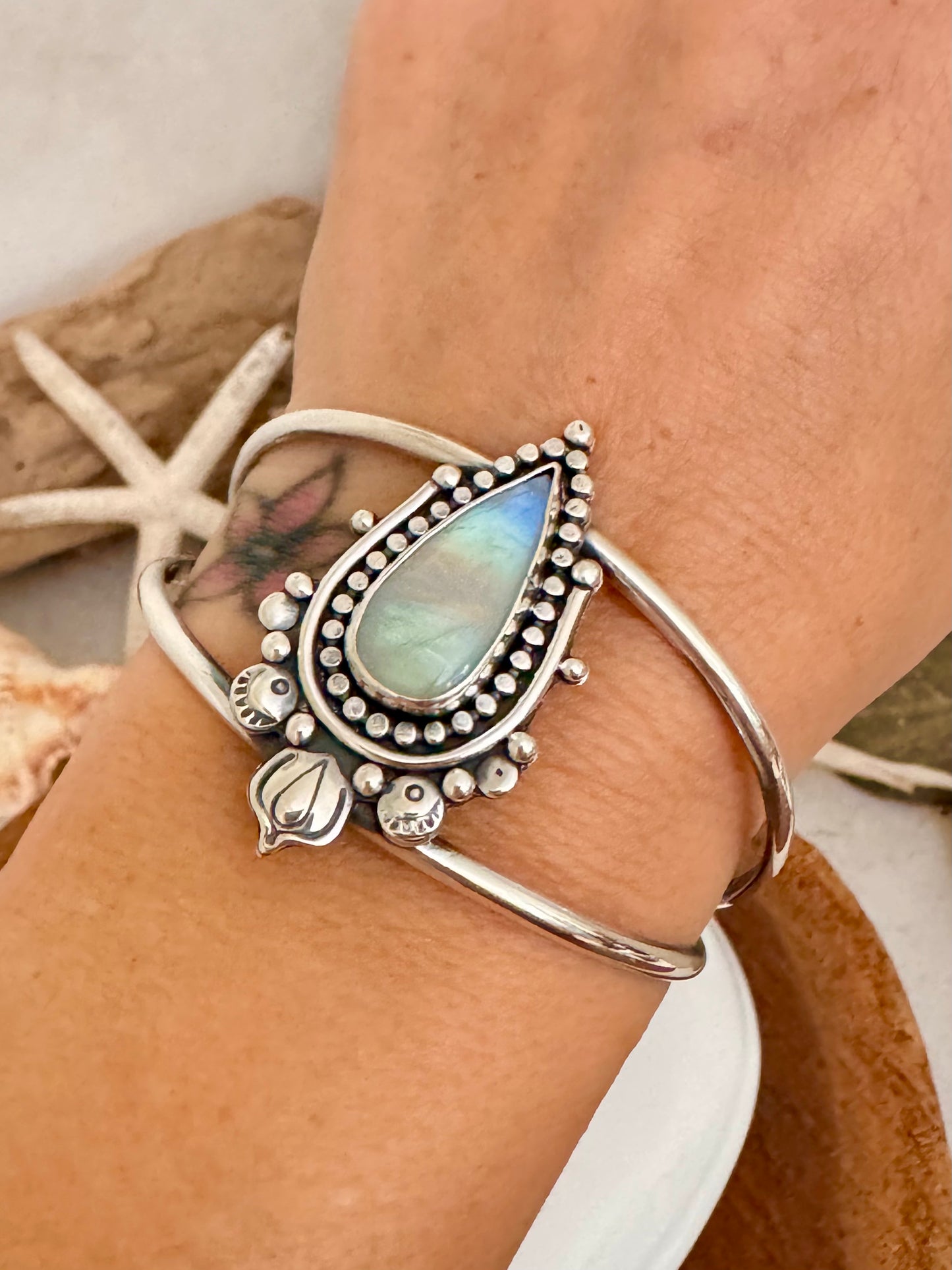 Moonstone Cuff Bracelet