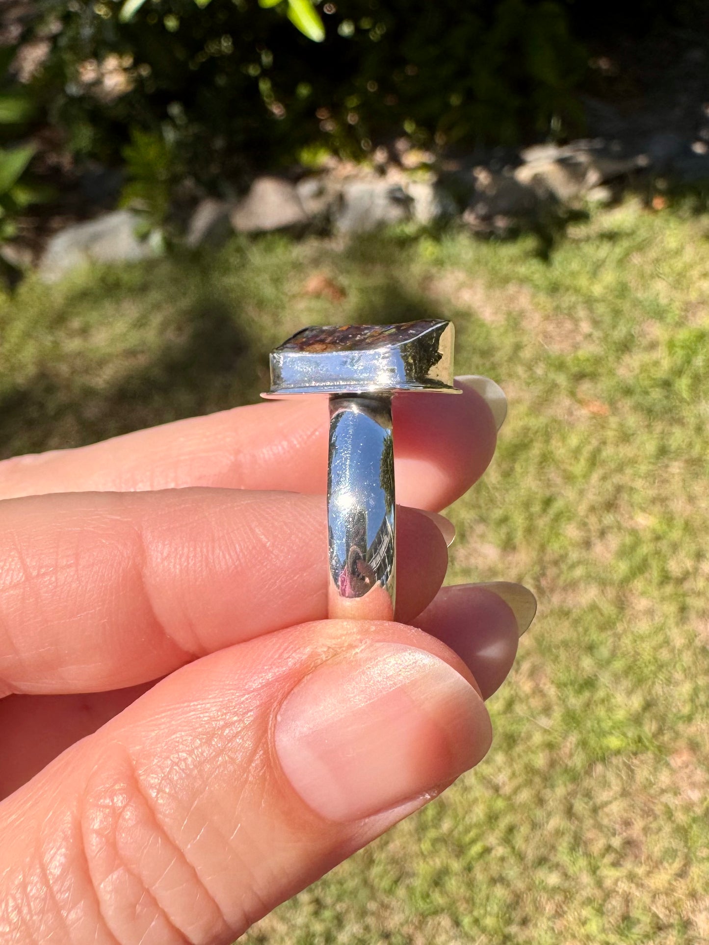 Solid Boulder Opal Ring Size 10.75