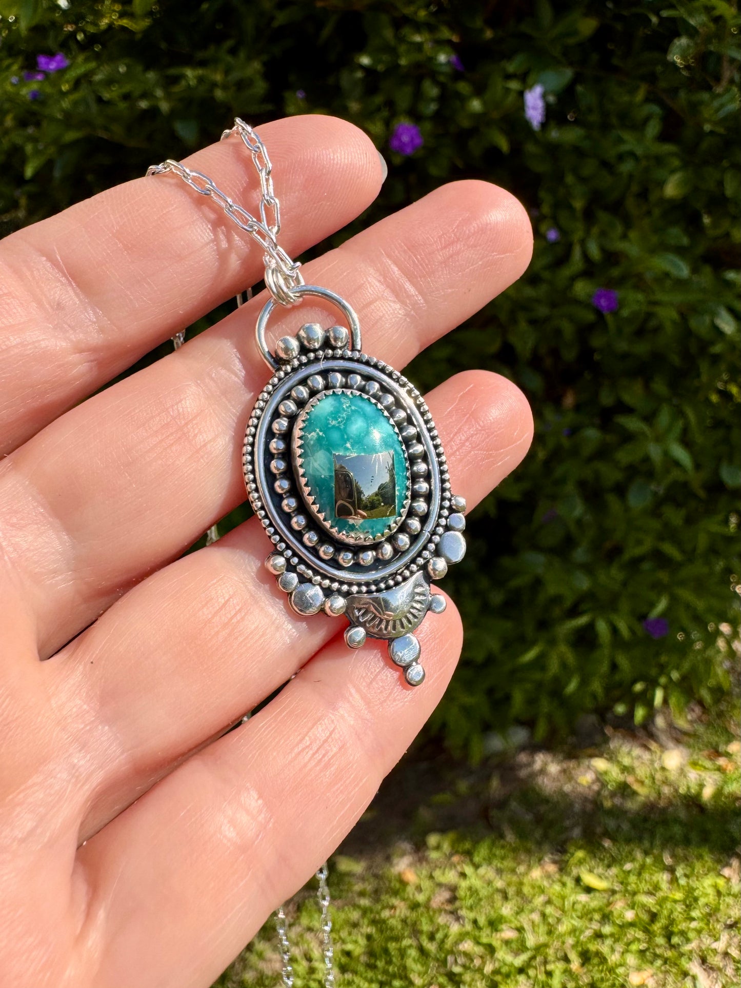 Beautiful Whitewater Turquoise With Pyrite Necklace