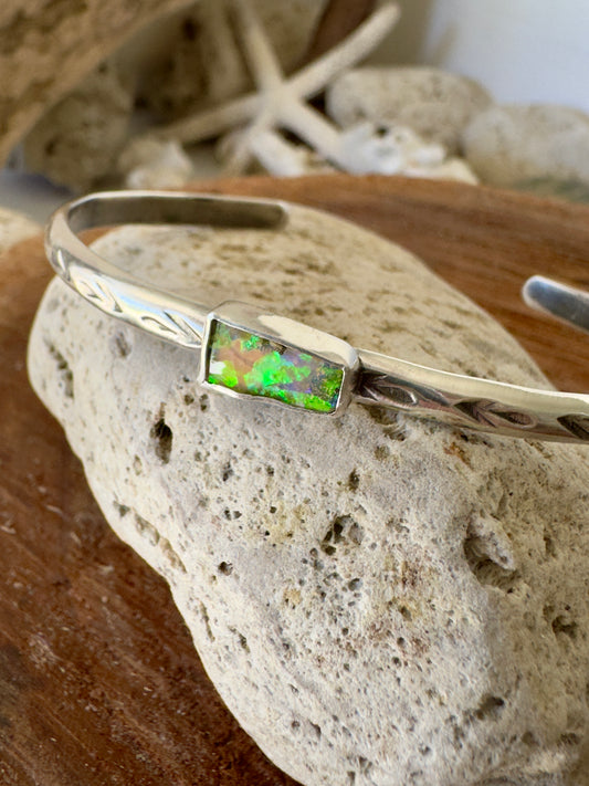 Boulder Opal Stacking Cuff Bracelet