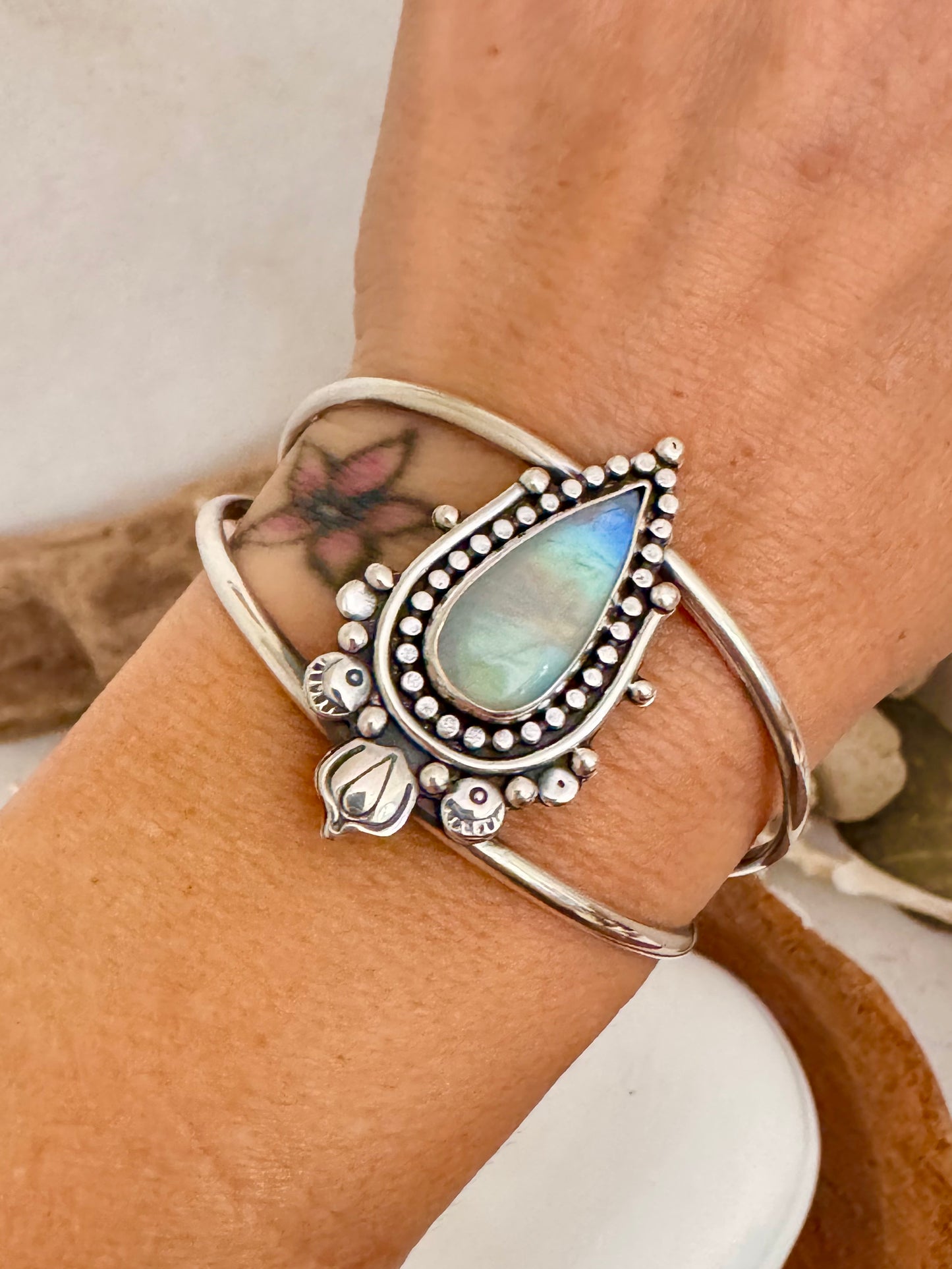 Moonstone Cuff Bracelet