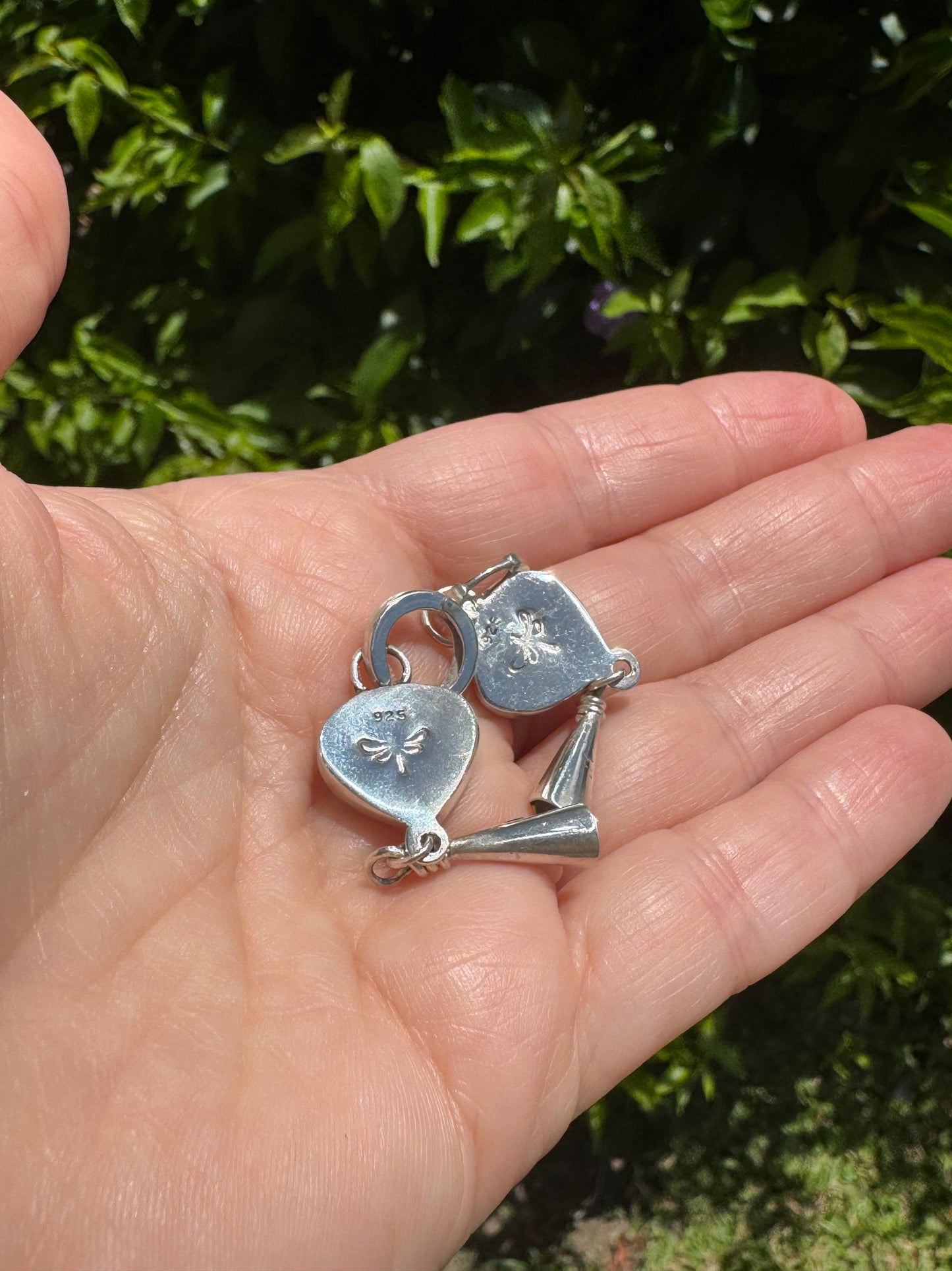 Turquoise drop earrings.