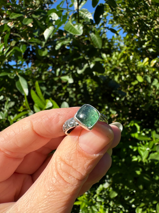 Teal Kyanite Ring Size 7
